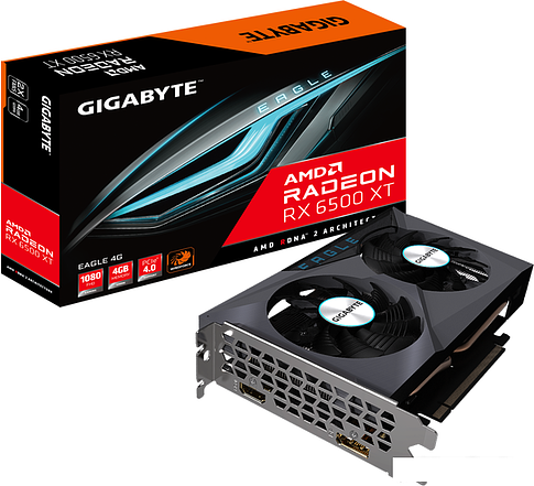 Видеокарта Gigabyte Radeon RX 6500 XT Eagle 4G GV-R65XTEAGLE-4GD