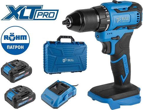 Дрель-шуруповерт Bull SR 1804 2329056 (с 2-мя АКБ, кейс)