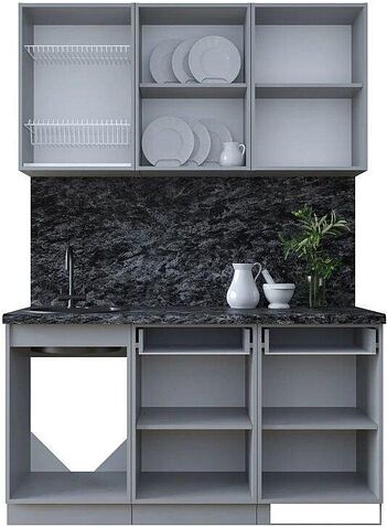 Готовая кухня Интерлиния Тренд 1.5А (мята/мята/дуб бунратти)