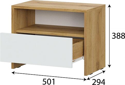 Тумба Mio Tesoro Дольче (дуб золотистый/белый)