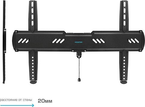 Кронштейн для телевизора Kromax Ultra Slim-100 (черный)