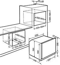 Электрический духовой шкаф Smeg SF800B