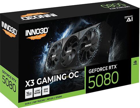 Видеокарта Inno3D GeForce RTX 5080 X3 Gaming OC G50803-16D7X-17603930