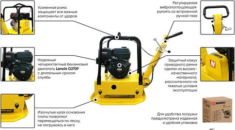 Виброплита Norsu RS-R170L