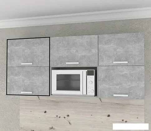 Шкаф навесной Интерлиния Компо ВШ50-720-2дг (бетон)