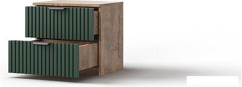Тумба КМК Мебель 2Я Герта КМК 0979.20 (дуб веллингтон/SAT 22 зеленый мат)
