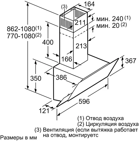 Кухонная вытяжка Bosch DWK065G60R
