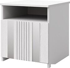 Тумба КМК Мебель 1ДН Харди КМК 0965.31 (белый текстурный/М3 ясень белый текстурный)