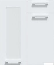 Готовая кухня Интерлиния Мила Gloss 2.45-ПМ3 (пепел/пепел/дуб бунратти)