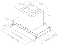 Кухонная вытяжка Elica Boxin IX/A/60 PRF0097835B Кухонная вытяжка Elica Boxin IX/A/60 PRF0097835B
