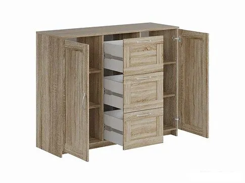 Комод Mio Tesoro Сириус 2 двери и 3 ящика 117x95 2.02.03.340.3 (дуб сонома)