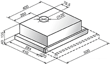 Кухонная вытяжка Elikor Интегра 50П-400-В2Л (черный/латунь)