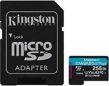 Карта памяти Kingston Canvas Go! Plus microSDXC 256GB (с адаптером) Карта памяти Kingston Canvas Go! Plus microSDXC 256GB (с адаптером)