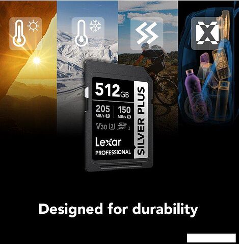 Карта памяти Lexar Professional SILVER PLUS SDXC LSDSIPL512G-BNNNG 512GB