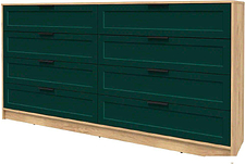 Комод Интерлиния Концепт Тренд КТ-К197 (дуб золотой/изумруд)