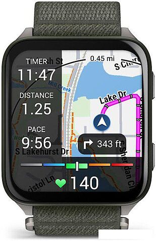 Умные часы Garmin Venu X1 (титановый/зеленый)