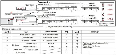 Электромеханический замок ZKTeco AL-100