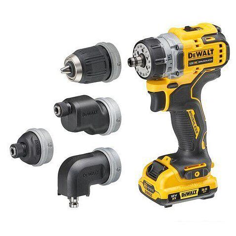 Дрель-шуруповерт DeWalt DCD703L2T (с 2-мя АКБ, кейс, набор патронов)