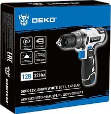 Дрель-шуруповерт Deko DKCD12V Snow White Set1 083-1106 (с 1-им АКБ) Дрель-шуруповерт Deko DKCD12V Snow White Set1 083-1106 (с 1-им АКБ)