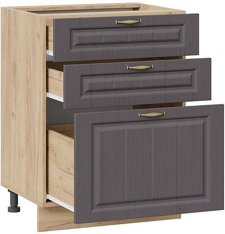 Шкаф напольный Трия Лина 1Н6Я3 (дуб крафт золотой/графит)