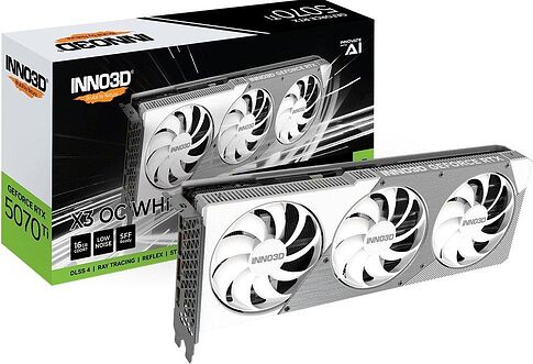 Видеокарта Inno3D GeForce RTX 5070 Ti X3 OC White N507T3-16D7X-176068W