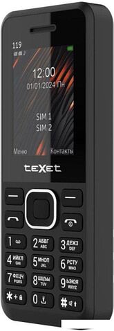 Кнопочный телефон TeXet TM-119 (черный)