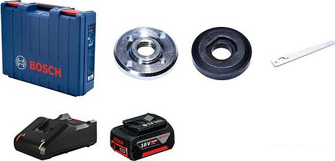 Угловая шлифмашина Bosch GWS 180-LI Professional 06019H9021 (с 2-мя АКБ, кейс)