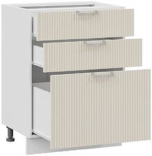 Шкаф напольный Трия Кимберли 1Н6Я3 (белый/крем)