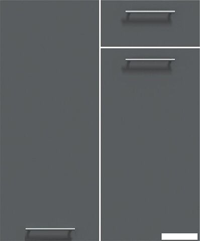 Готовая кухня Интерлиния Мила Лайт 3.1-ПМ4 (бетон/антрацит/опал светлый)