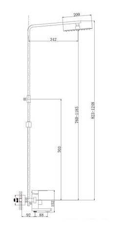 Душевая система  Haiba HB24803 (нержавеющая сталь)