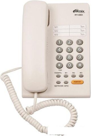 Проводной телефон Ritmix RT-330 (белый)