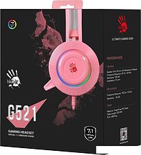 Наушники A4Tech Bloody G521 (розовый) Наушники A4Tech Bloody G521 (розовый)