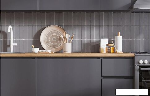 Готовая кухня Стендмебель Хелен 2.0 (серый графит)