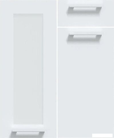 Готовая кухня Интерлиния Мила Gloss 2.4-ПМ2 (пепел/пепел/дуб бунратти)