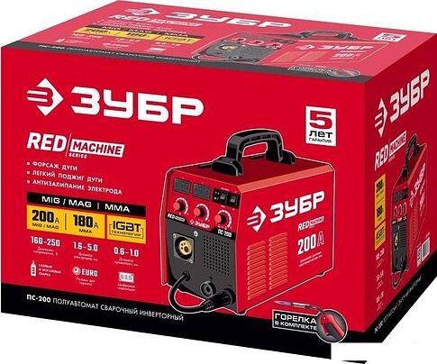 Сварочный инвертор Зубр ПС-200