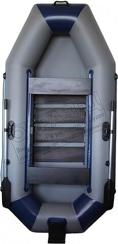 Гребная лодка Vivax К280Т с полом-сланью (без киля, серый/черный)