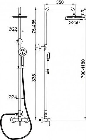 Душевая система  G.Lauf EZA16-A090