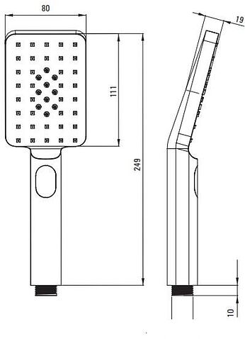 Душевая система  Deante Titanium NAC_D4HT