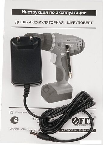 Дрель-шуруповерт FIT 80190 (с 1-им АКБ)