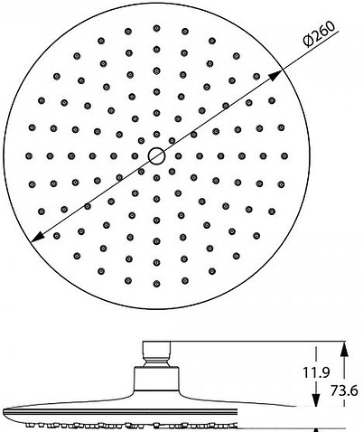 Верхний душ IDDIS 200SWRPi64