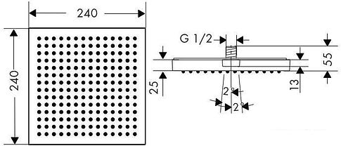 Верхний душ Axor ShowerSolutions 10924000