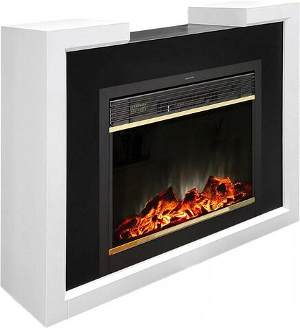 Электрический камин Смолком Impuls MB-JUP + Moonblaze Deluxe-S BR LT (бьянко белый/черный)