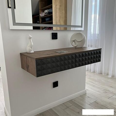 Тумба Shtabe Simple 7010 эко (графит/дуб веллингтон)