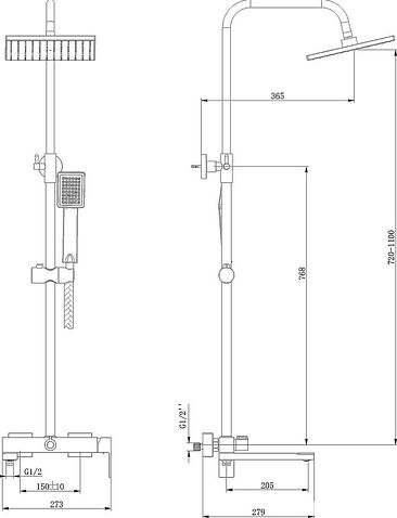 Душевая система  Lauter Splash 21СК633С-S2133