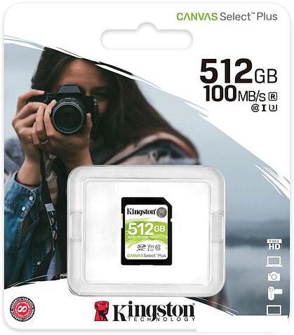 Карта памяти Kingston Canvas Select Plus SDXC 512GB