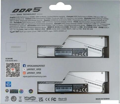 Оперативная память Patriot Viper Xtreme 5 2x16ГБ DDR5 6400 МГц PVXR532G64C32KM