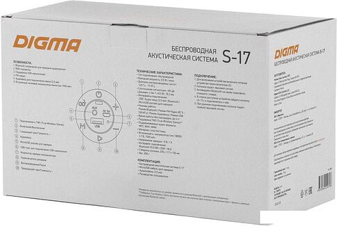 Беспроводная колонка Digma S-17