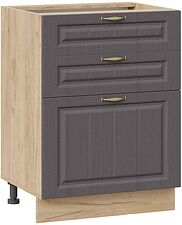 Шкаф напольный Трия Лина 1Н6Я3 (дуб крафт золотой/графит)