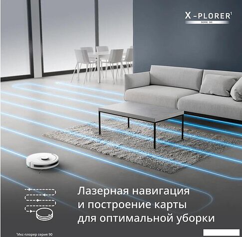 Робот-пылесос Tefal X-PLORER Serie 90 Animal & Allergy RG8777WH