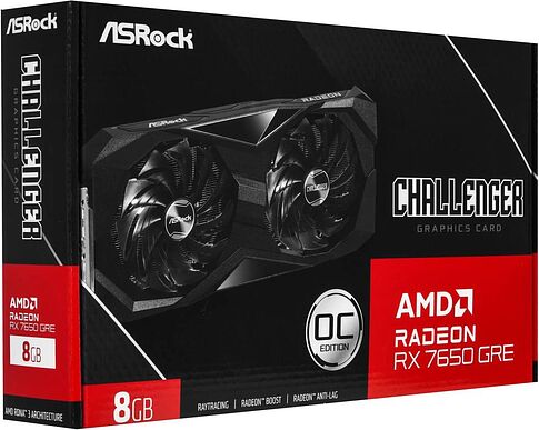 Видеокарта ASRock Radeon RX 7650 GRE Challenger SE 8GB OC RX7650GRE CL SE 8GO